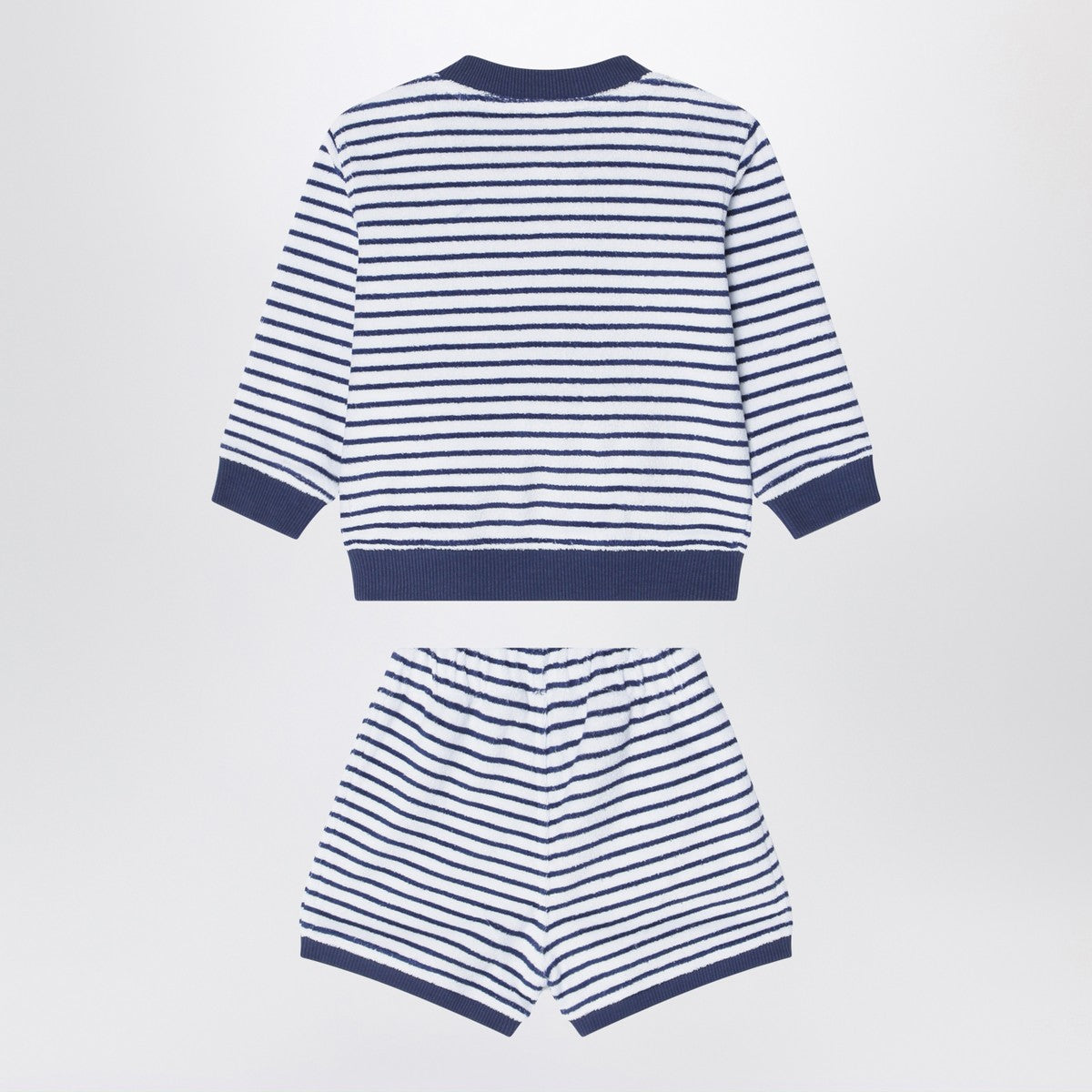 K-Way Sponge outfit white/cobalt blue striped