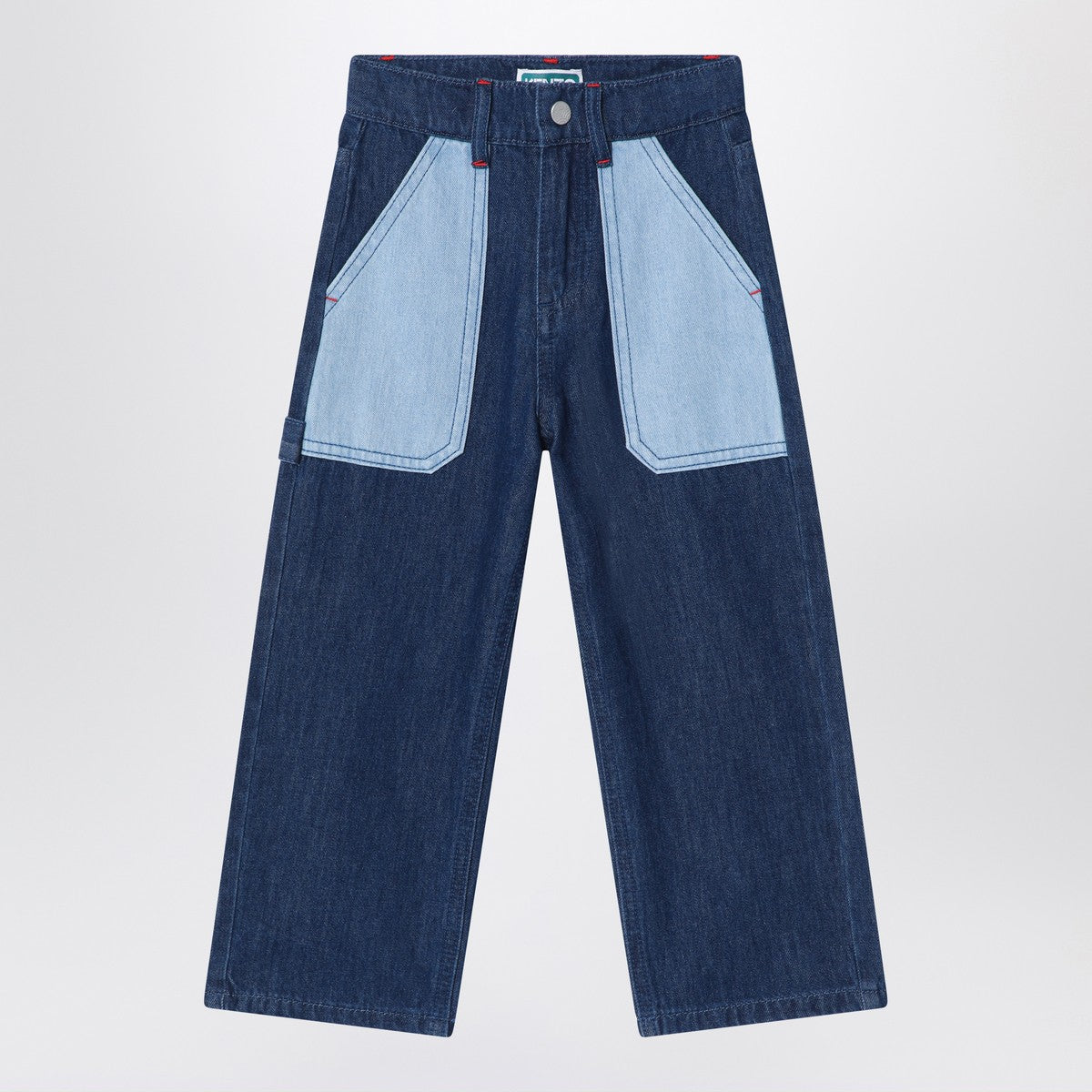 KENZO Blue/light blue jeans in denim