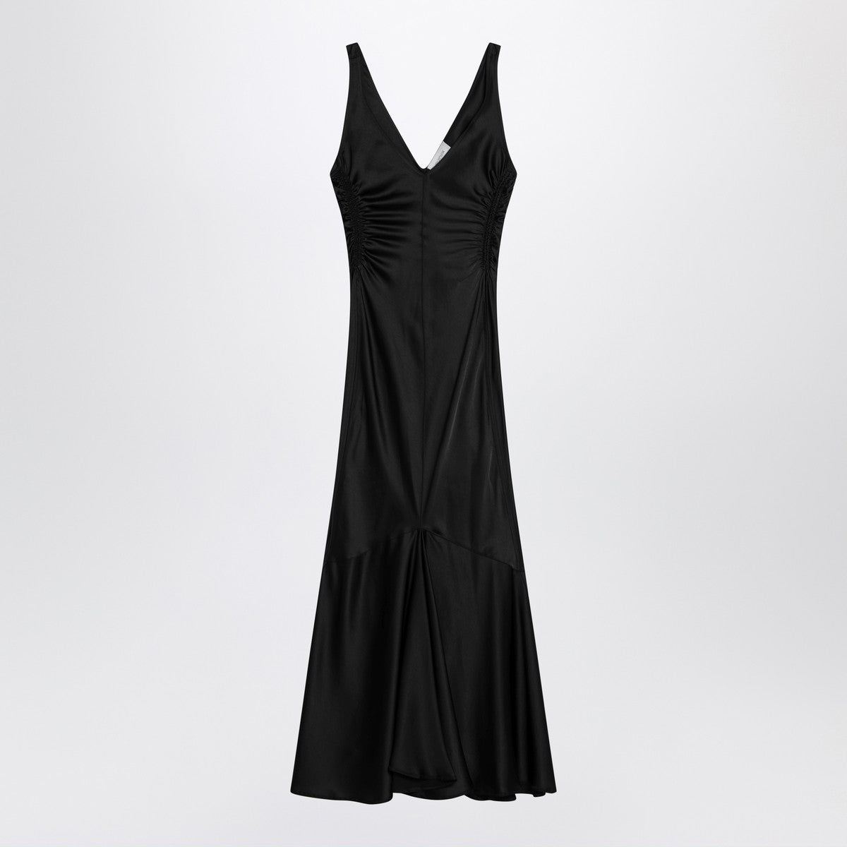 Sportmax Long black dress in satin
