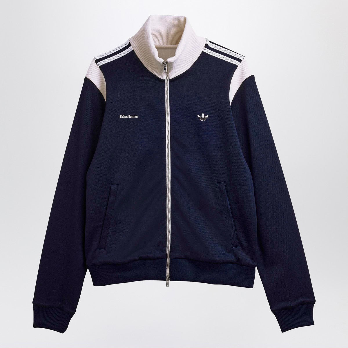 adidas by Wales Bonner Navy blue stretch twill slim track jacket