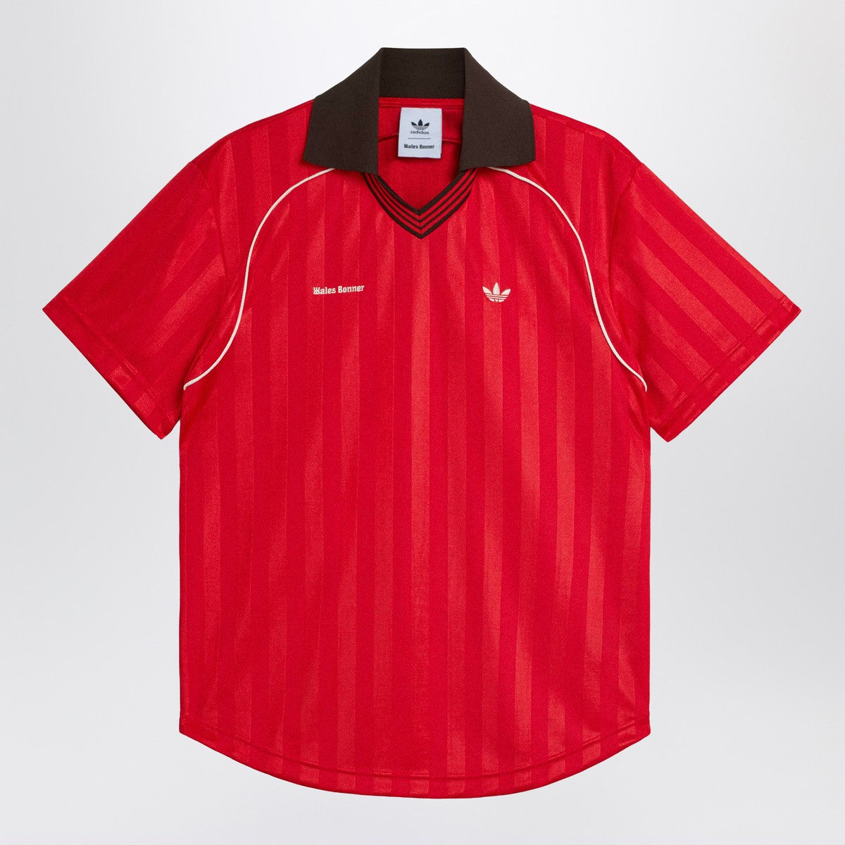 adidas by Wales Bonner Scarlet red jacquard football T-shirt