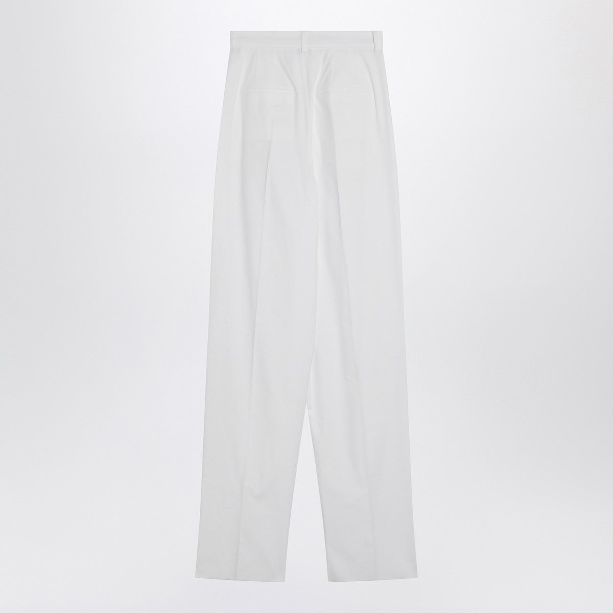 Sportmax Wide white cotton trousers