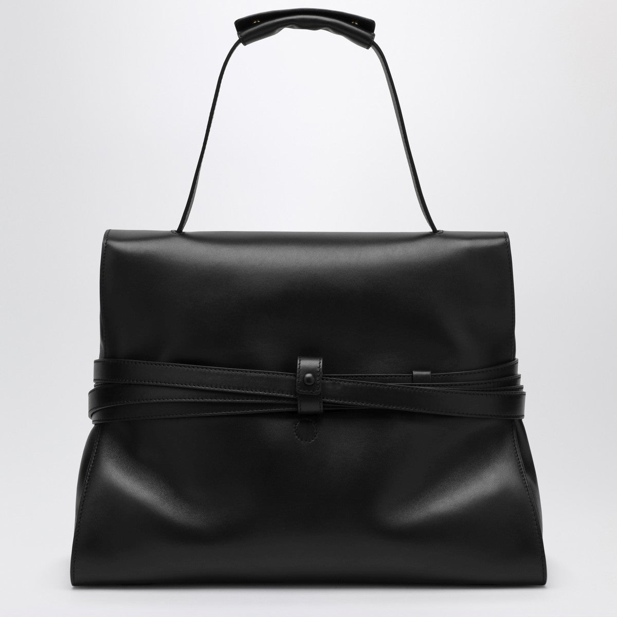Moschino Large Handbag in Black Leather
