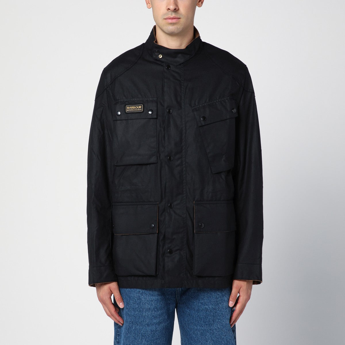 Barbour Black waxed International jacket