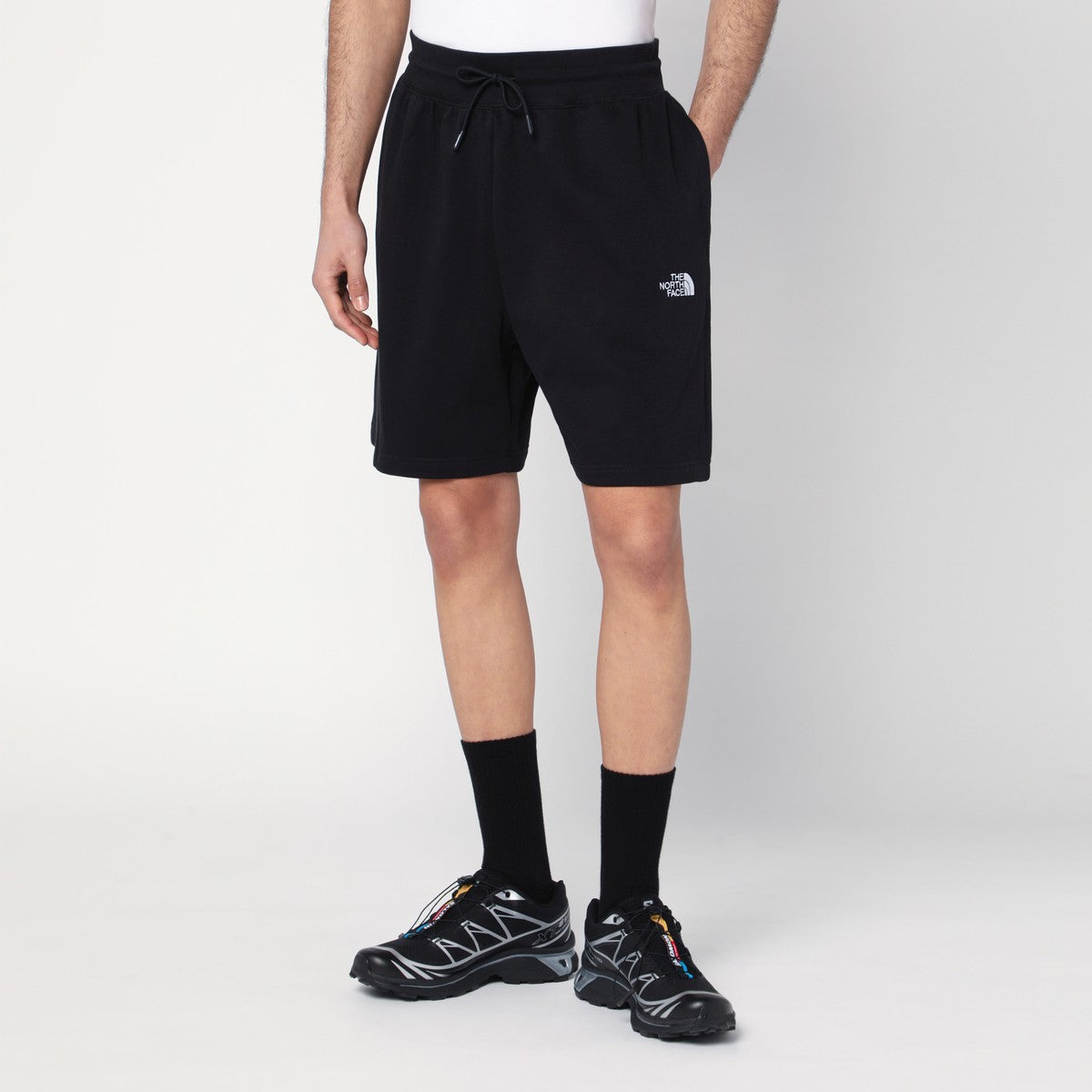 The North Face Black cotton-blend shorts with logo