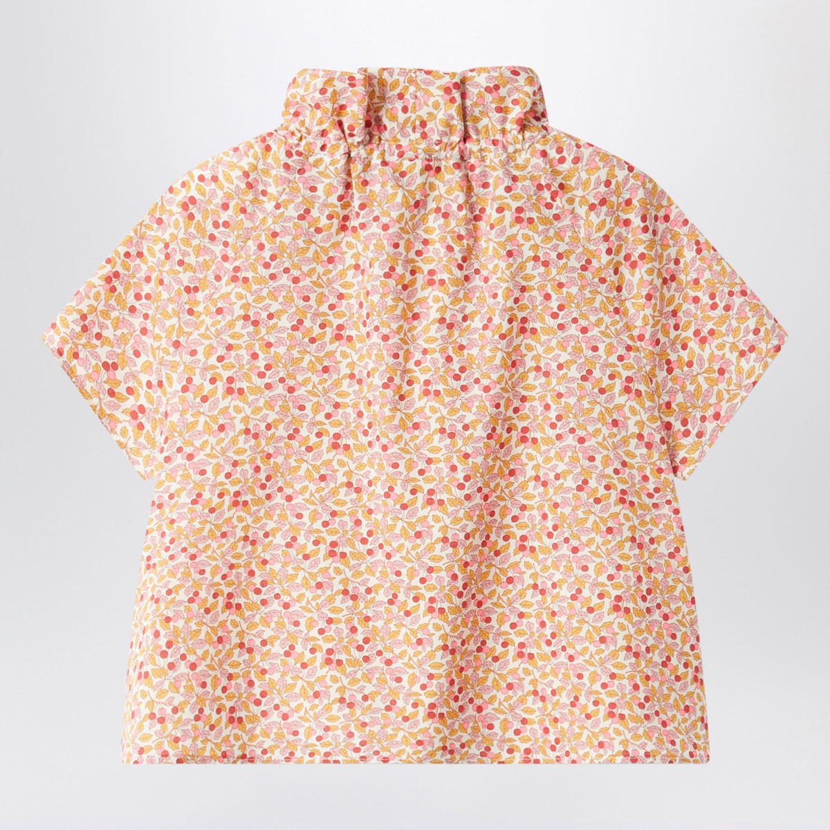Il Gufo Apricot-coloured top with ruffled collar