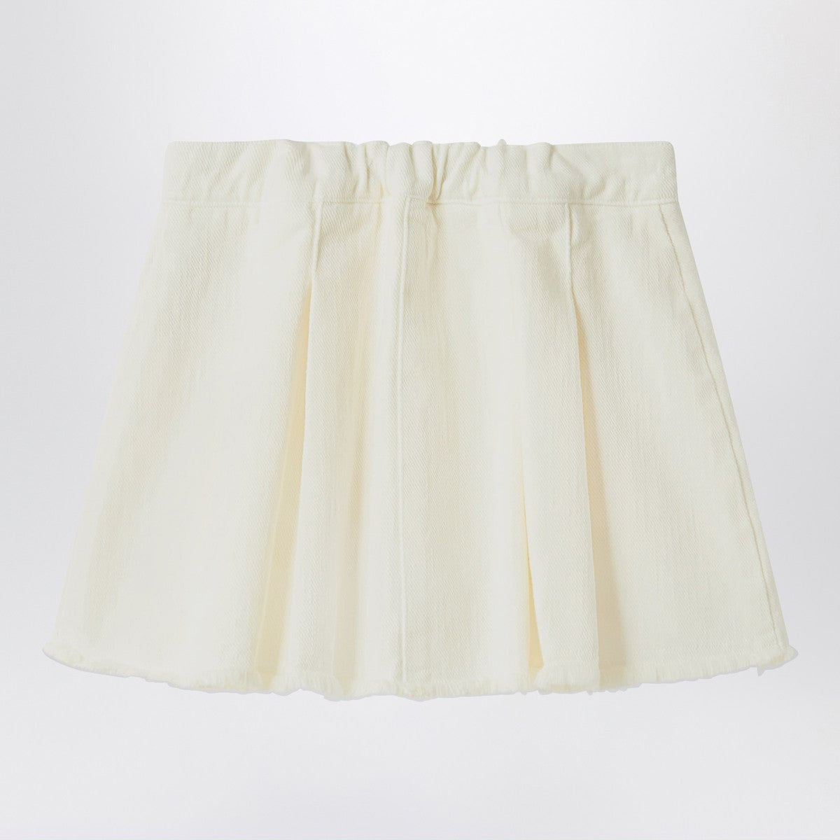 Il Gufo White milk skirt in denim