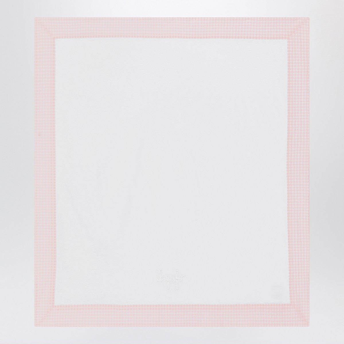 Il Gufo White cover with pink seersucker border