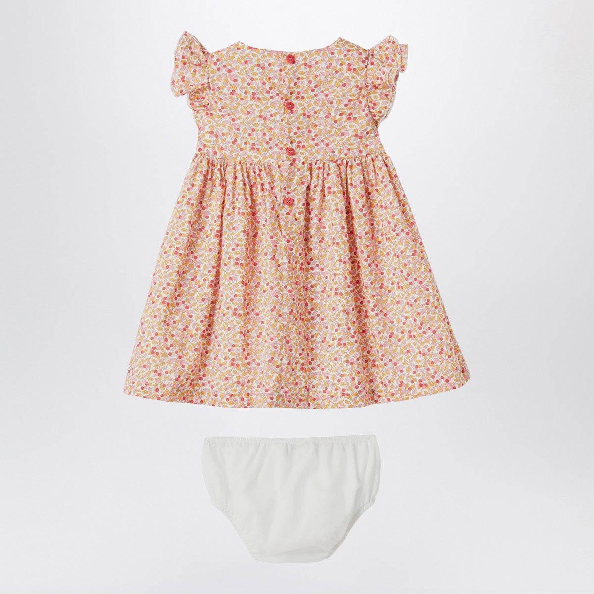 Il Gufo Apricot dress with culotte in Liberty fabric