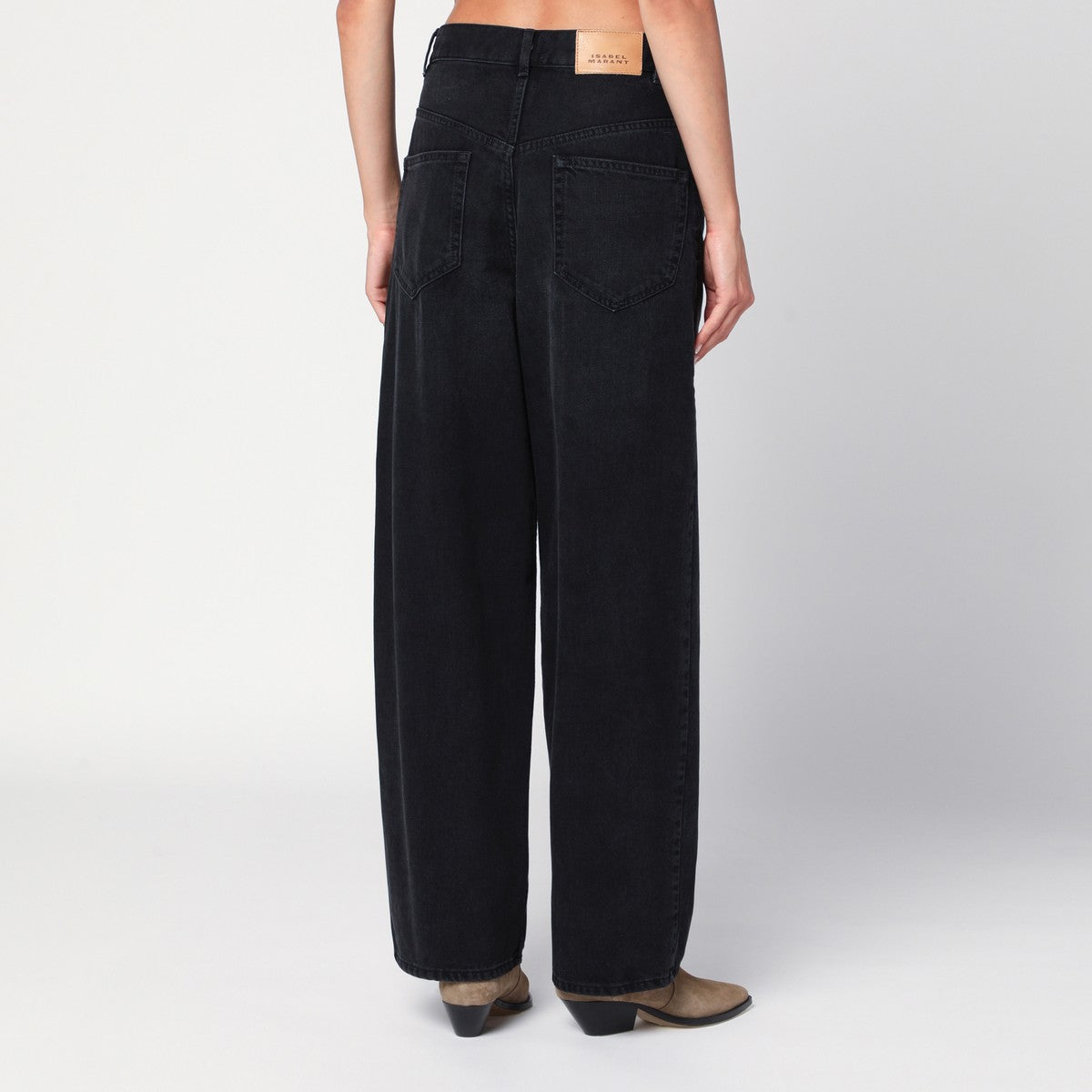 ISABEL MARANT Faded-effect black jeans