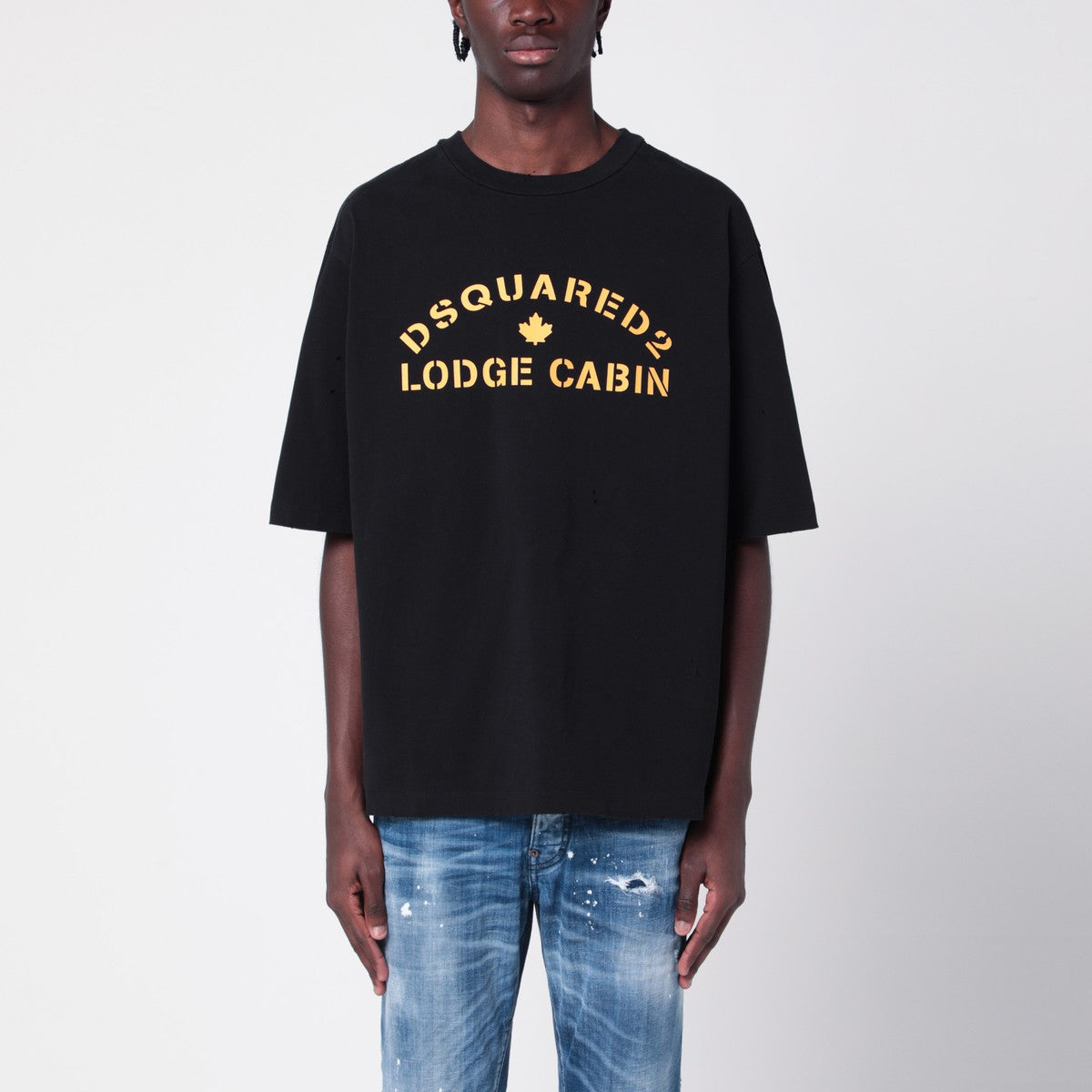 Dsquared2 Black cotton T-shirt with logo