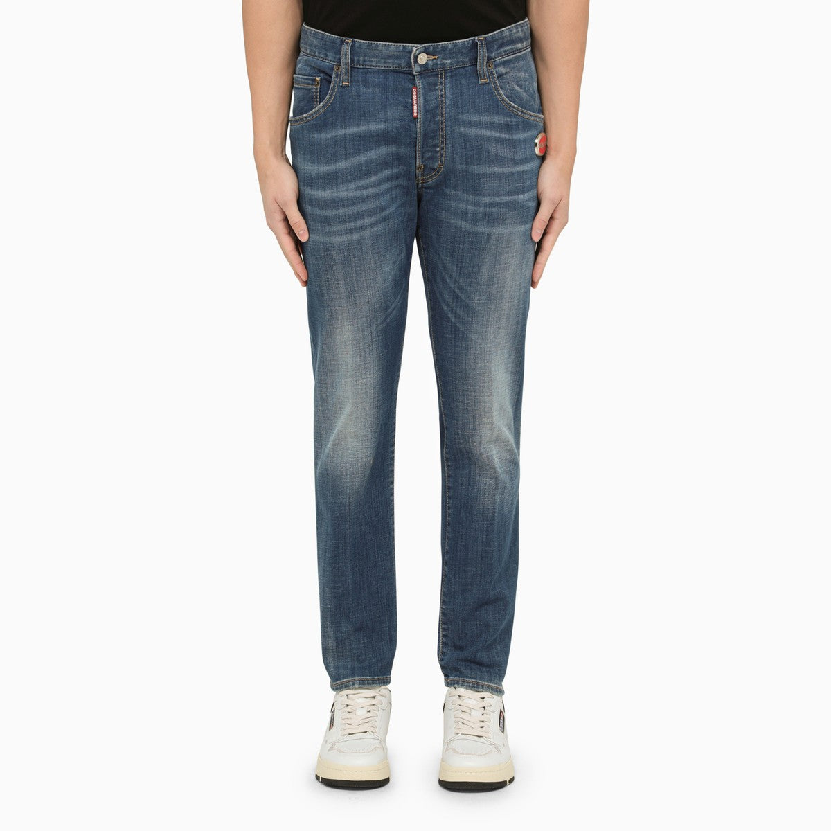 Dsquared2 Regular blue washed denim jeans