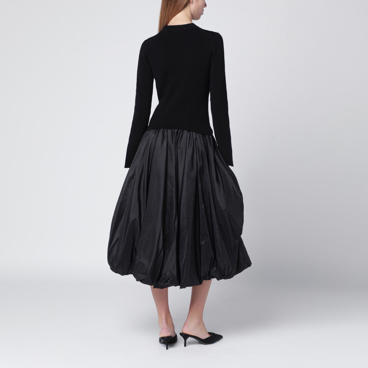 SIMKHAI Black Kenlie midi dress