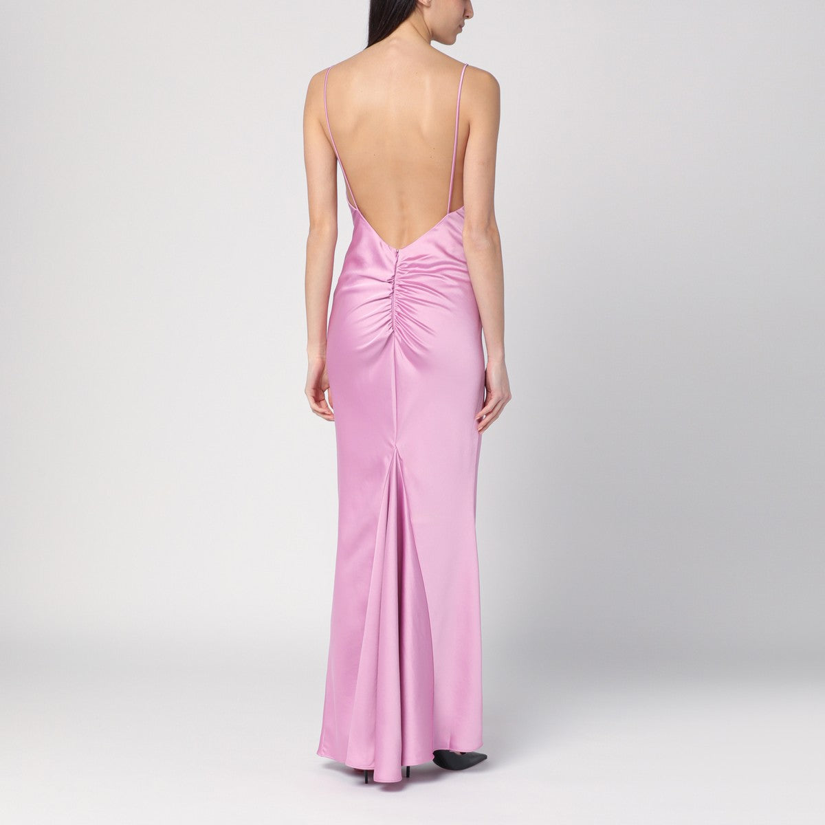 THE ANDAMANE Peony colour dress with back draping