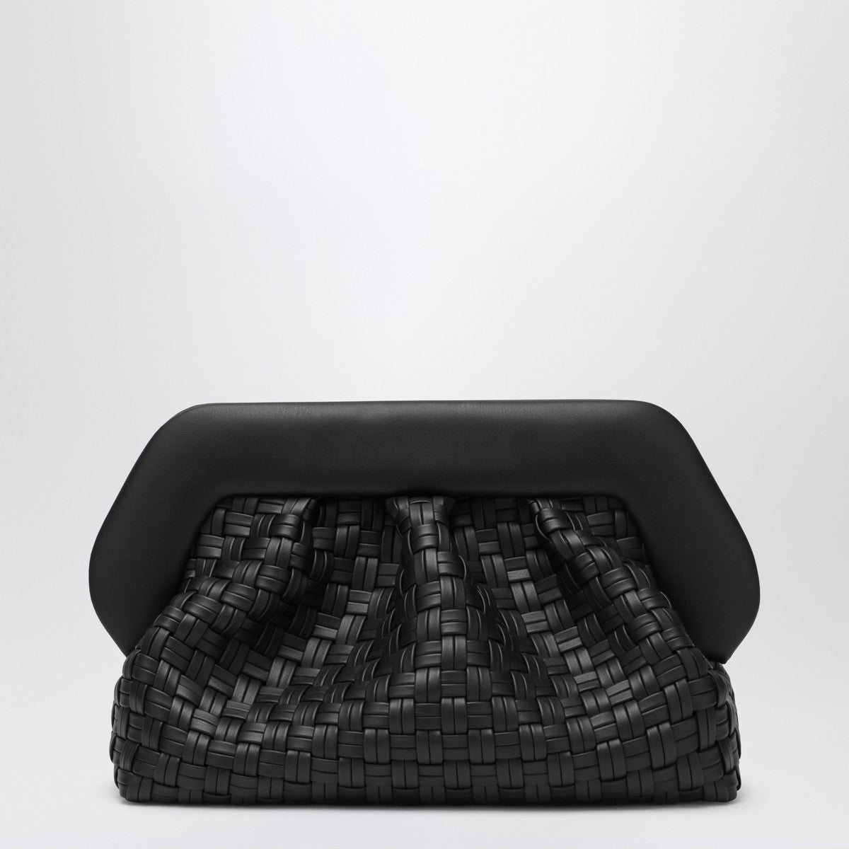 THEMOIRè Black woven Bios clutch bag