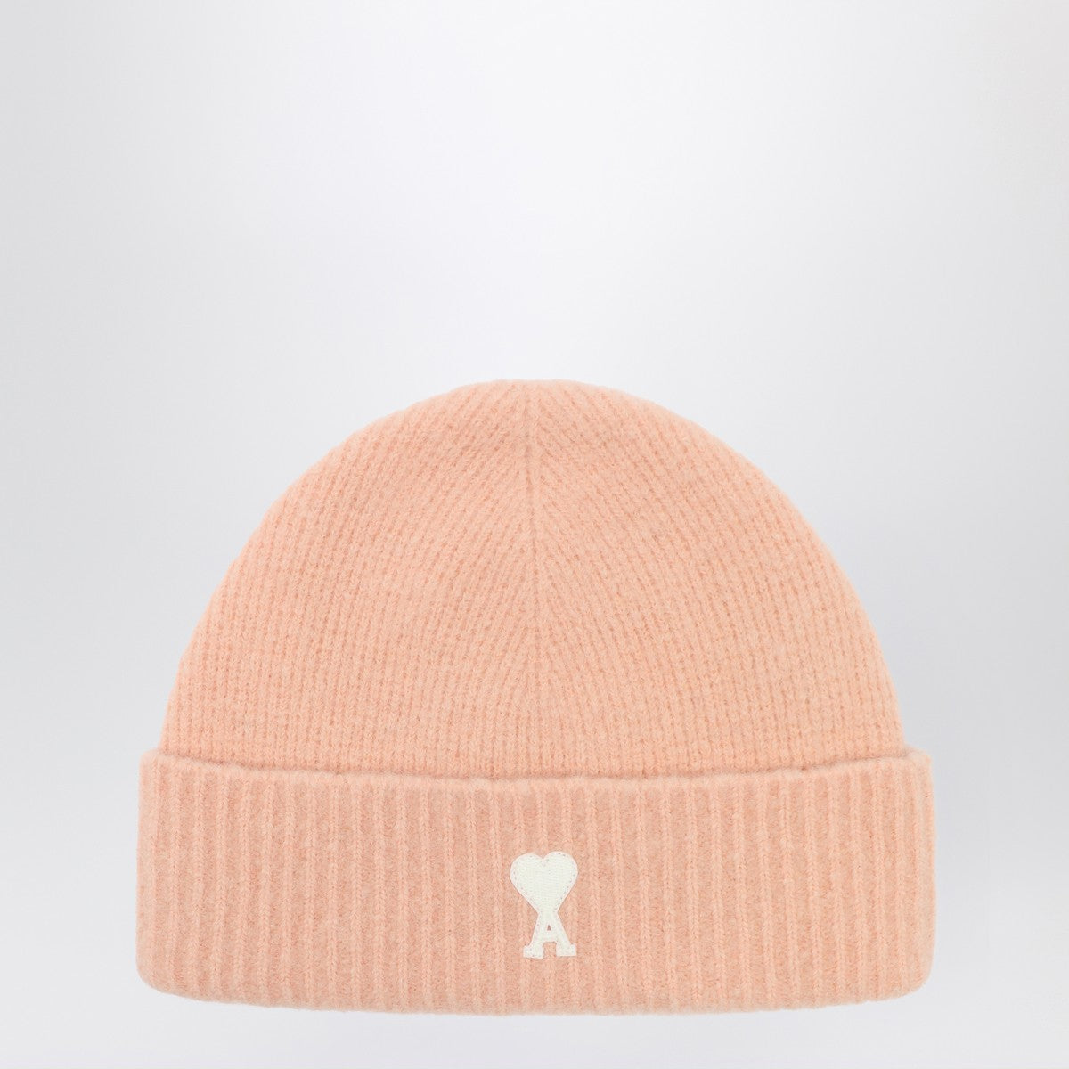 Ami Paris Ami de Coeur powder wool beanie