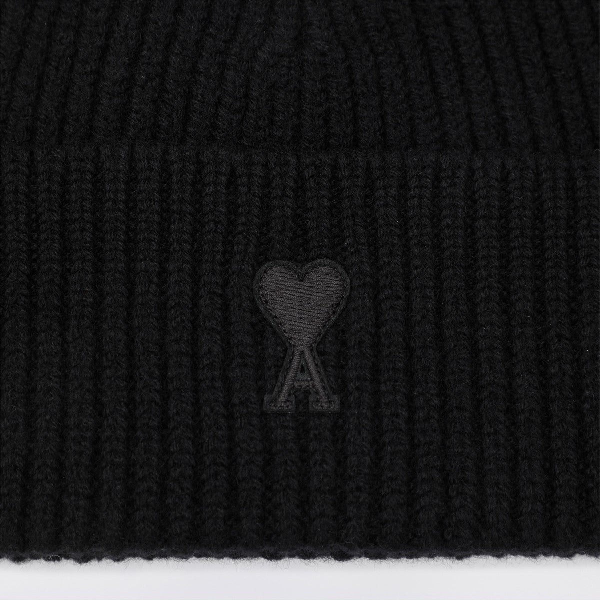 Ami Paris Ami de Coeur black wool hat