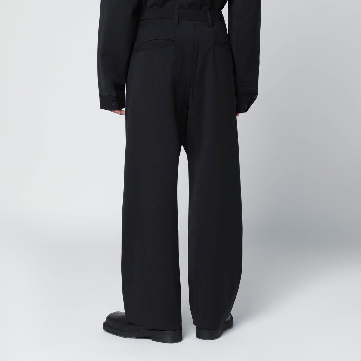 Entire Studios Black wool-blend trousers