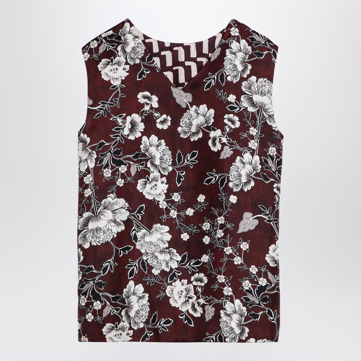 MAX MARA TIMELESS Reversible patterned silk camisole top