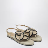 Castañer Sandal in sand color with flower