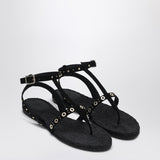 Castañer Low-heeled black Pati with studs