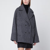 Calvin Klein Grey double-breasted houndstooth coat