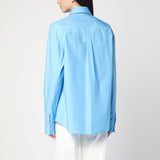 Giuseppe di Morabito Light blue shirt with rhinestone scarf