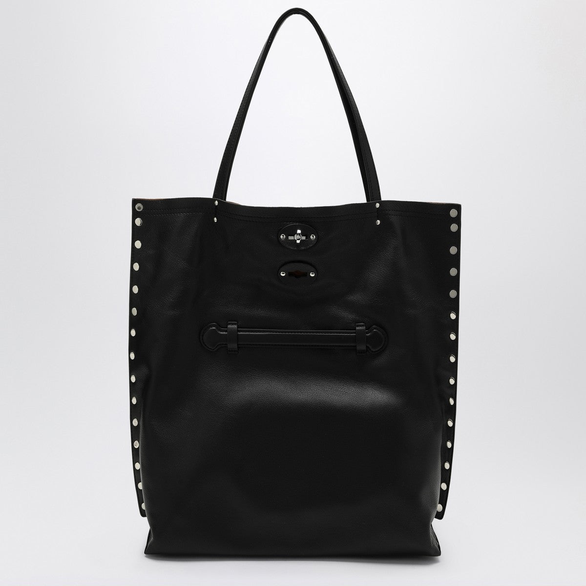 Zanellato Medium tote bag A'' Spasso black in leather