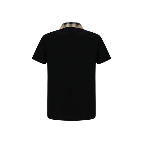 Burberry Black Cotton Polo Shirt