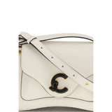 Coccinelle Cream Calf Leather Bos Taurus Shoulder Bag
