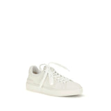 Balmain White Calf Leather Bos Taurus Low Top Sneakers