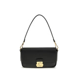 Coccinelle Black Calf Leather Bos Taurus Shoulder Bag
