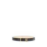 Versace Black Calf Leather Bos Taurus Belt