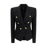 Balmain Black Wool Jackets And Coat