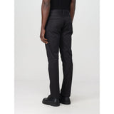 Emporio Armani Black Cotton Casual Pants