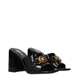 Versace Black Leather Platform Sandals