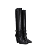 Celine Black Leather High Heel Boots