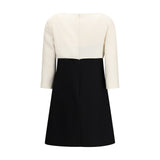Valentino Black Fleece Wool Cocktail Dress