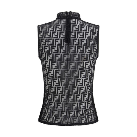 Fendi Black Polyamide Top