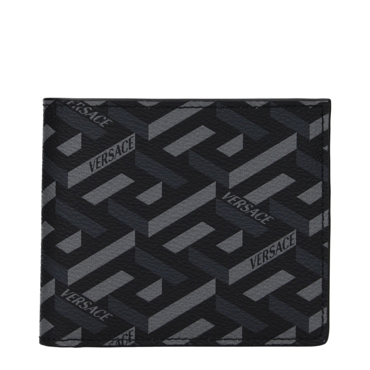 Versace Black Fabric Wallet
