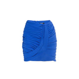 Balmain Blue Elastane Mini Skirt