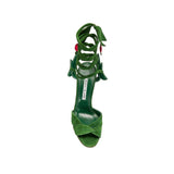 Manolo Blahnik Bicolor Calfskin Strap-On Sandals