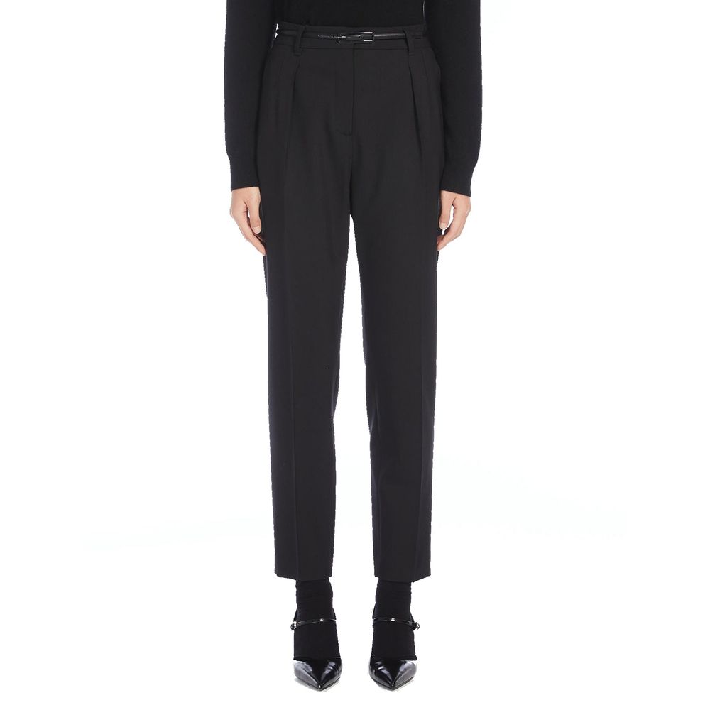 Max Mara Black Elastane Dress Pants