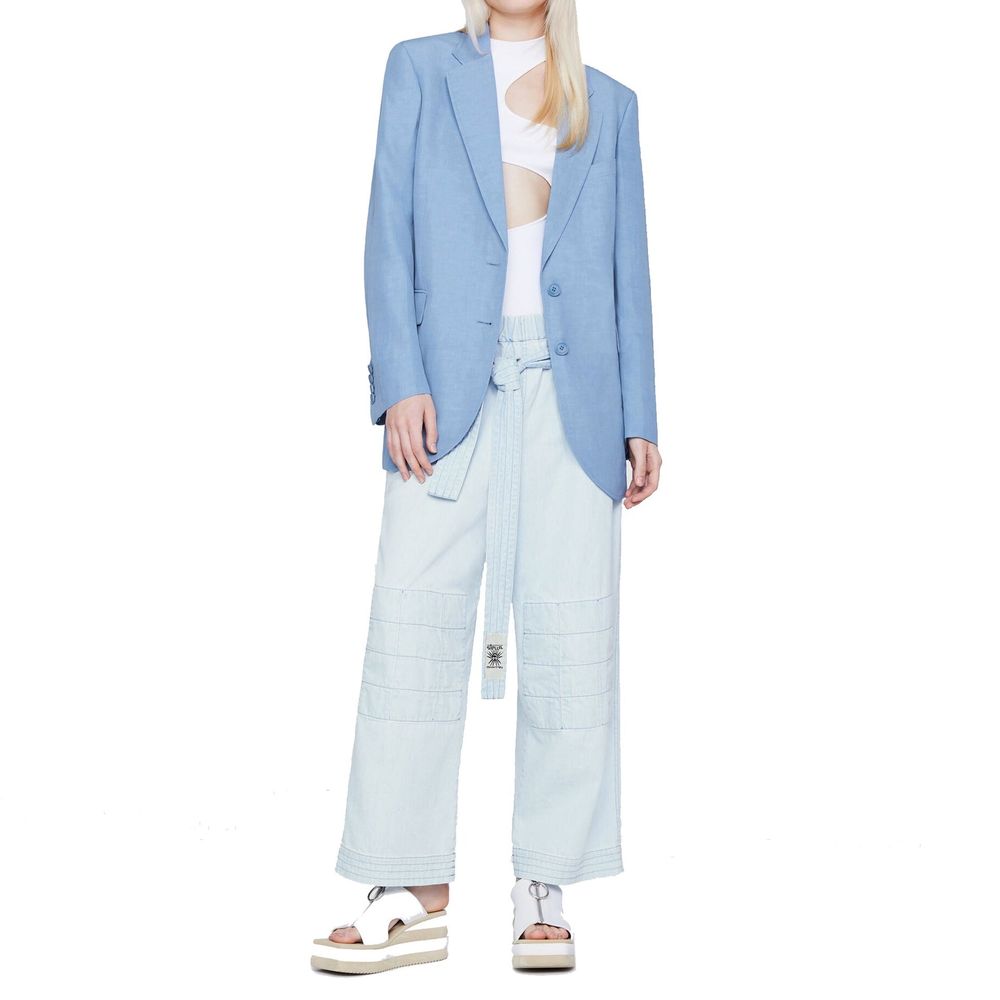 Stella McCartney Blue Cotton Casual Pants