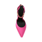 Versace Multicolor Satin Platform Pumps