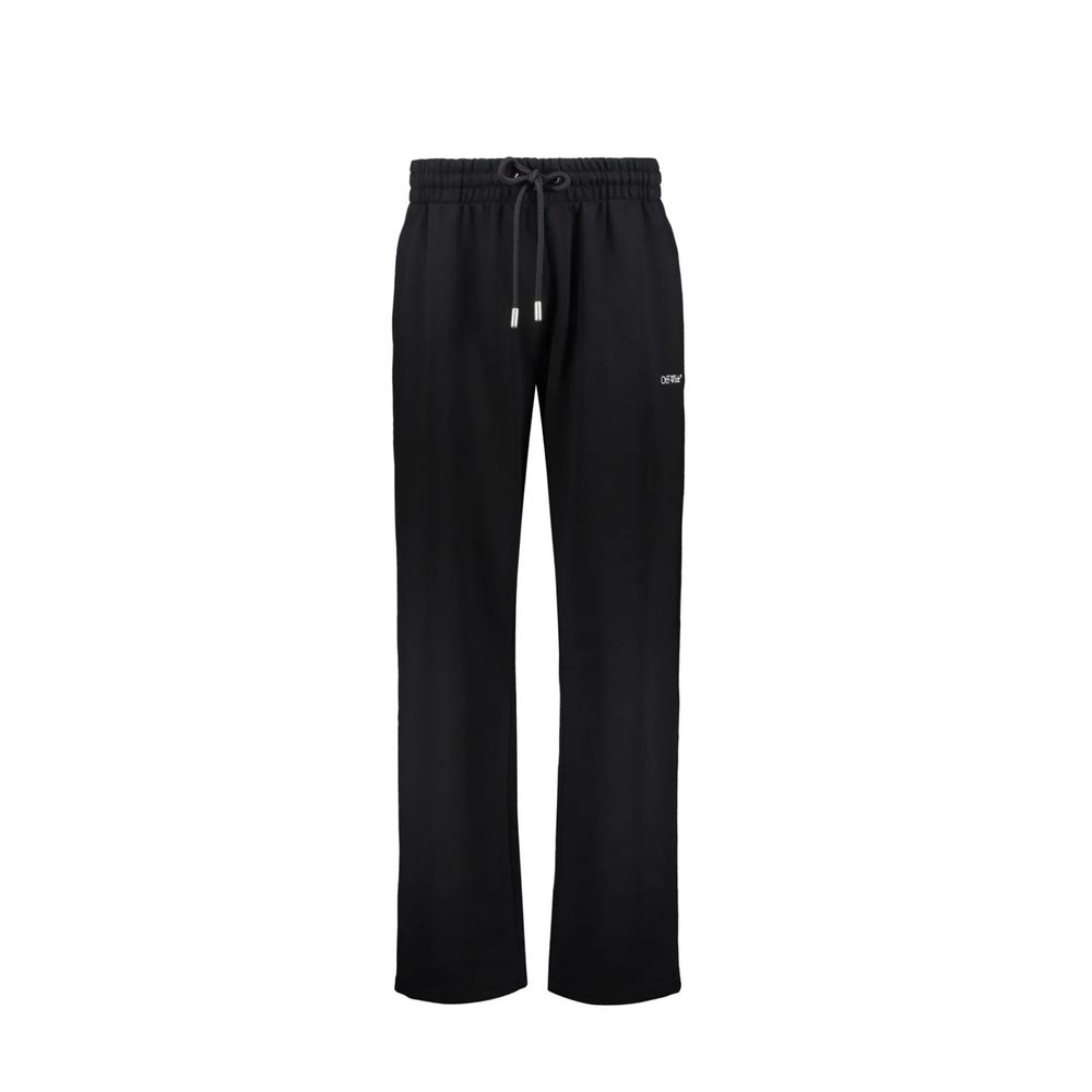 Off-White Black Cotton Joggers (Workout Pants)