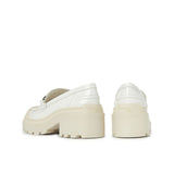 Dior White Calfskin Platform Loafers