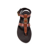 Saint Laurent Brown Calfskin Flip-Flop Sandals