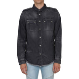 Balmain Black Denim Shirt