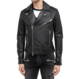 Balmain Black Leather Biker Jacket